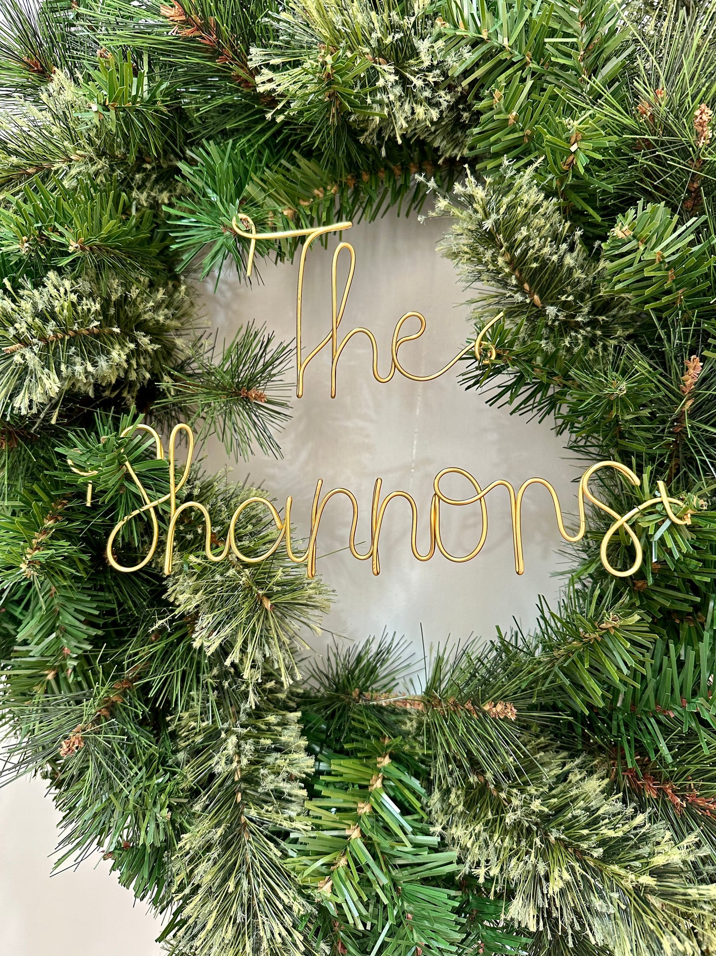 Family/Household Name Christmas Wreath Insert