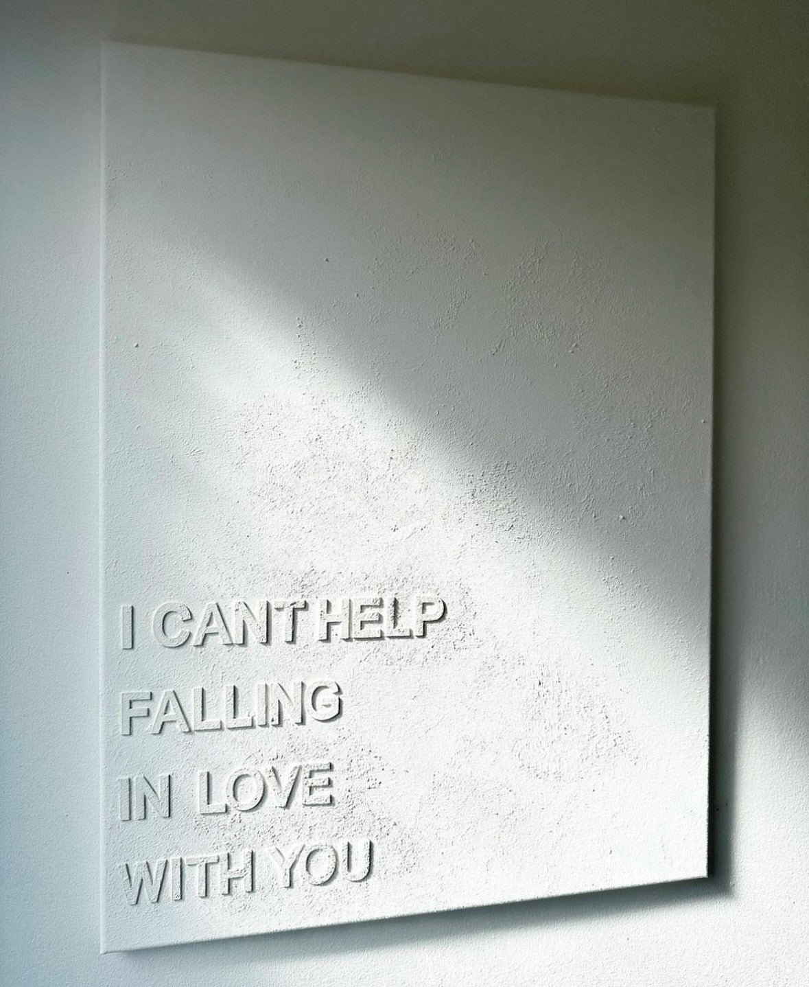 I Cant Help Falling In Love With You - Textured Wall Art - 3D Textured Canvas - Small/Medium/Large/Extra Large Sizes