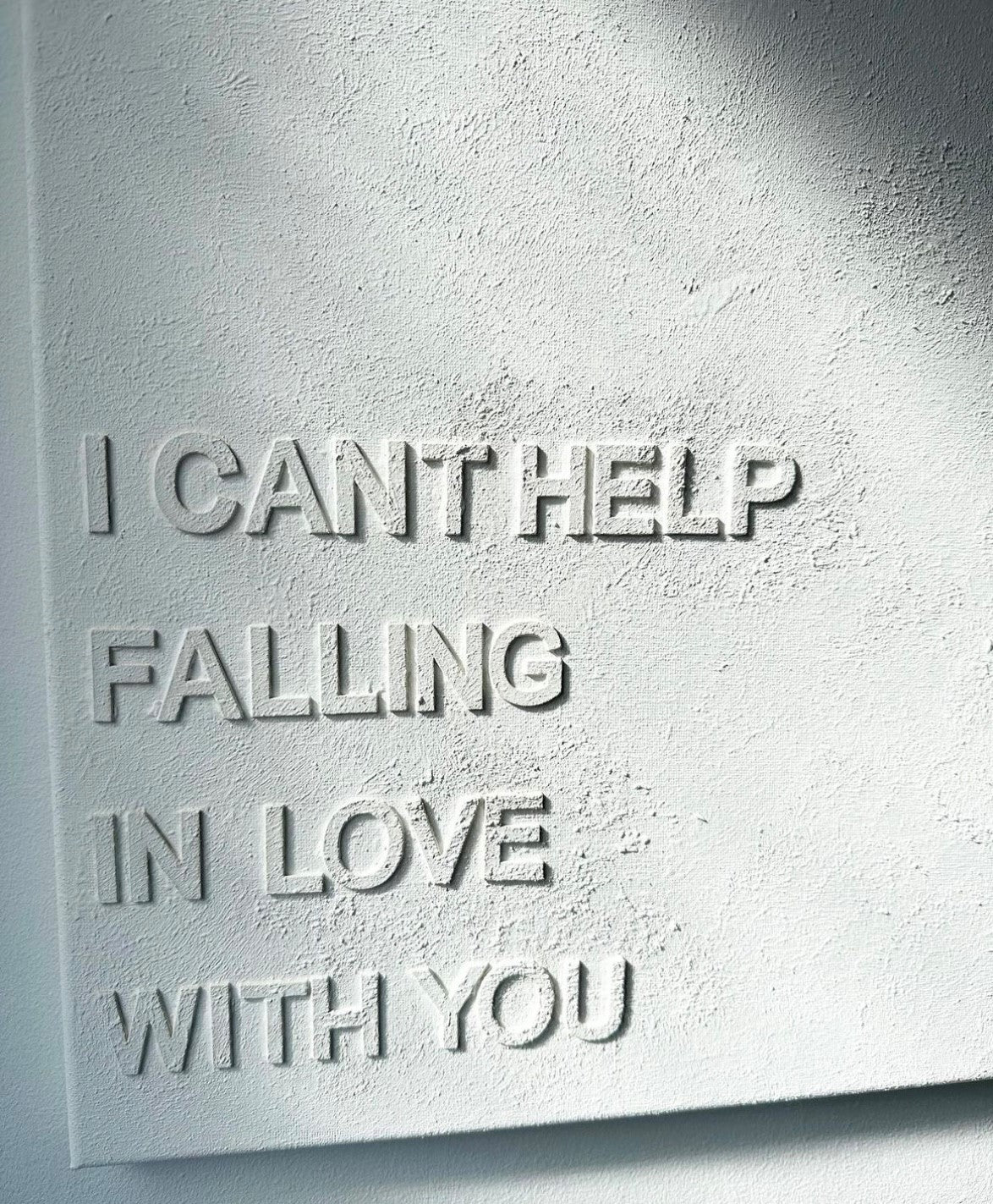 I Cant Help Falling In Love With You - Textured Wall Art - 3D Textured Canvas - Small/Medium/Large/Extra Large Sizes