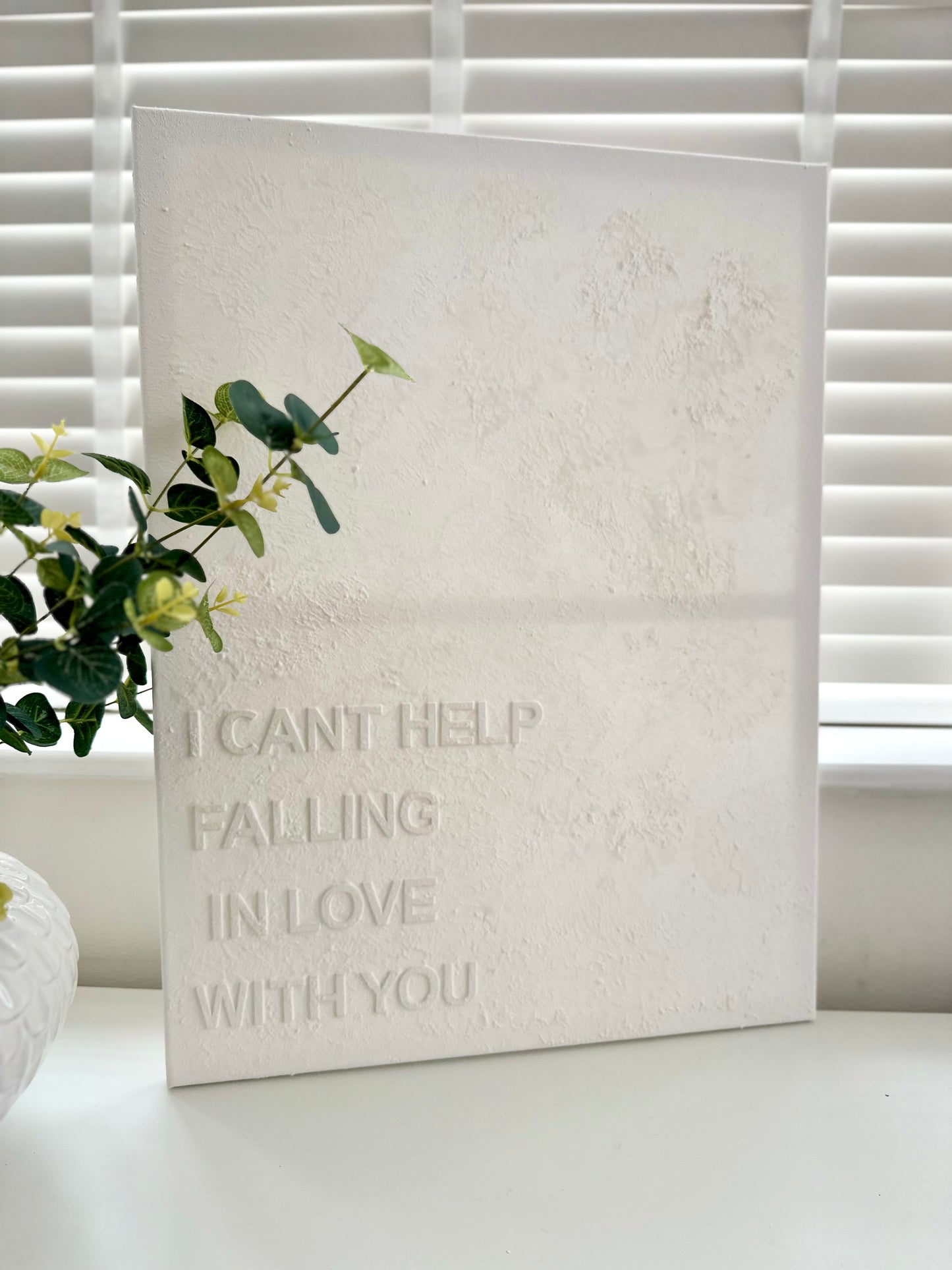 I Cant Help Falling In Love With You - Textured Wall Art - 3D Textured Canvas - Small/Medium/Large/Extra Large Sizes