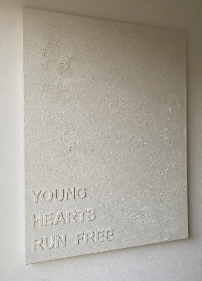 Young Hearts Run Free - textured 3D Canvas - Small/Medium/Large/Extra Large Sizes